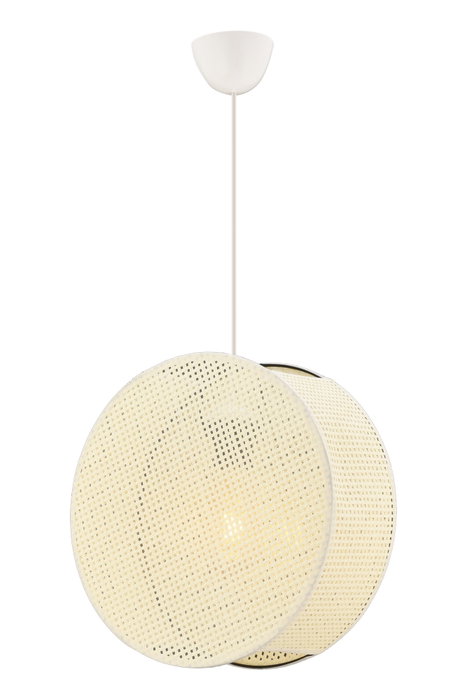 Opviq Lámpara de araña Big Drum - Beige, Blanco